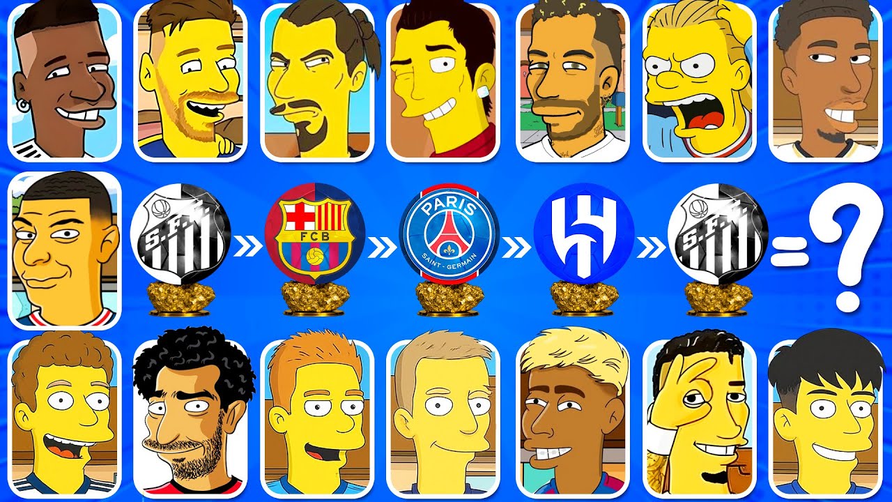 Угадай версию СИМПСОН | Угадай ФУТБОЛИСТА по его песне и клубным трансферам | Роналду, Месси