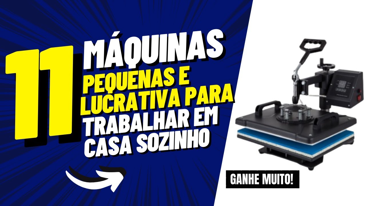 11 Máquinas Pequenas e Lucrativa Para Trabalhar Em Casa Sozinha - YouTube