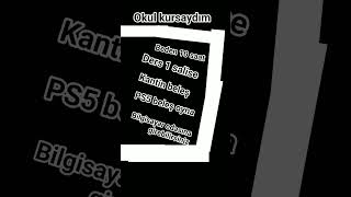Okul kursaydım 🏫