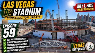 Las Vegas A’s Stadium Update EP 59: Next Roof Truss Ready! July 1 Ballpark Progress