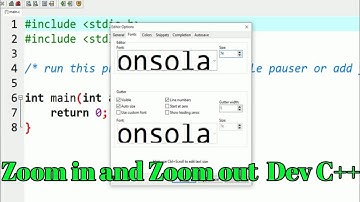How to Zoom in  and Zoom out Dev C++ |How to Zoom out Dev C++