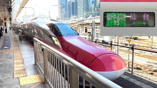 【数少ない17両のはやぶさ】E6系Z11編成+E5系　はやぶさ15号 仙台行き　東京駅発車