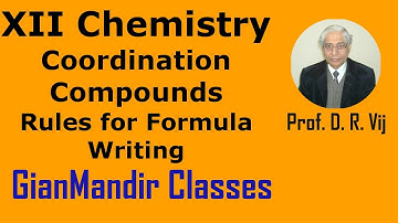 XII Chemistry | Coordination Compounds | Rules for Formula Writing by Gourav Sir