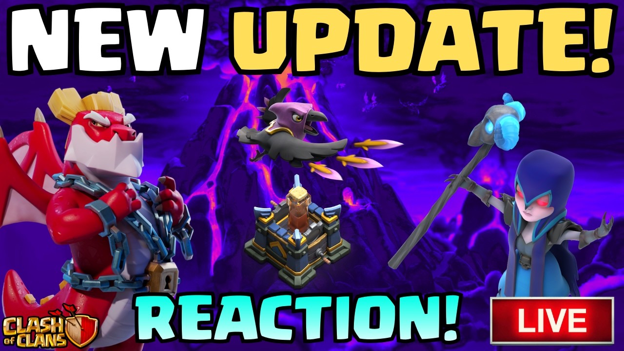 NEW UPDATE COMING TODAY!? LIVE UNTIL IT DROPS! + REACTION! (Clash Of Clans LIVE) - Vertical