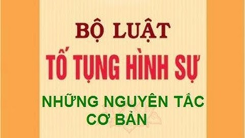 Luật tố tụng hình sự| Những nguyên tắc cơ bản luật TTHS