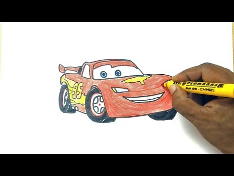 Drawing and Coloring Disney Pixar CARS for kids. 