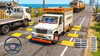 💥Mahindra Bolero Pickup Speed Breaker & Railway Track Offroad | Bus Simulator Indonesia😱 screenshot 2