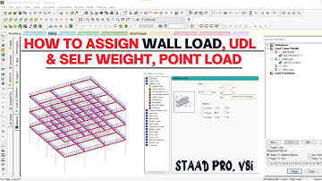 How to Assign SELF WEIGHT | WALL LOAD | UDL | POINT LOAD in STAAD Pro | INFRA SKILL HUB