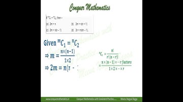 Relation between m and n if mC1= nC2 - Permutations & Combinations - Class 11 Mathematics