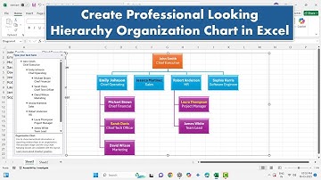 How to Create Professional Looking Hierarchy Organization Chart in Excel