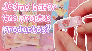 ¿Cómo hacer MERCH con tus diseños?  Washi tapes, acrílicos, libretas y más! | @vograce