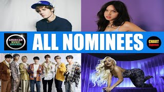 AMA 2021 - ALL NOMINEES | 2021 American Music Awards Nominations | ChartExpress