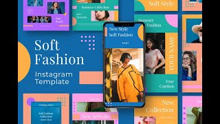Download Soft Fashion Social Media Template Stock Graphics screenshot 5