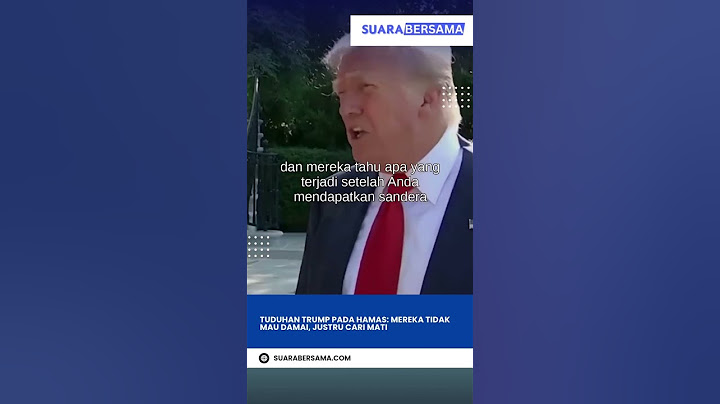 Tuduhan Trump pada Hamas: Mereka Tidak Mau Damai, Justru Cari Mati