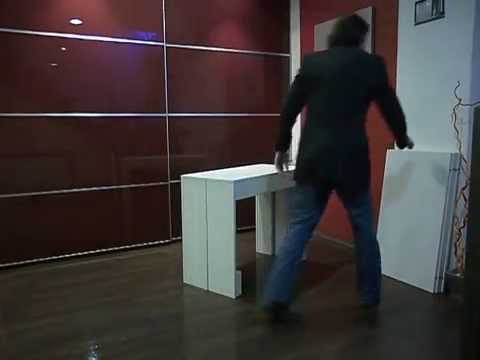 Mesa consola extensible convertible en mesa de comedor youtube