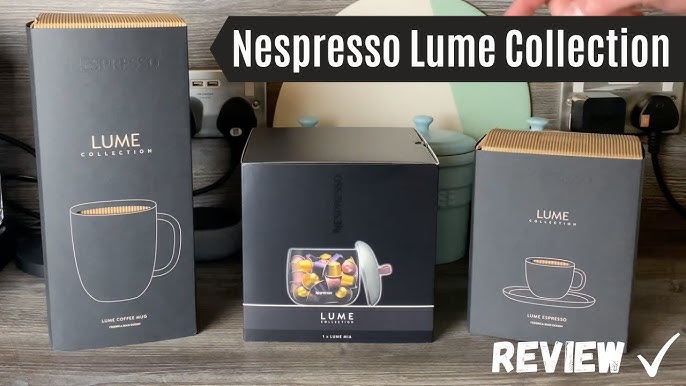 Nespresso LUME Collection Espresso Cup and Saucer Set of 2 NEW