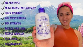 NATURIE HATOMUGI SKIN CONDITIONING MILK | REVIEW | SKIN CARE ROUTINE DAY🌞  & NIGHT🌛