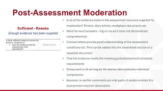 Post Assessment Moderation - Making Consistent Assessment Decisions