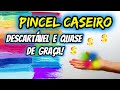 PINCEL Caseiro descartável e quase de GRAÇA (DICA RÁPIDA - DICA ÚTIL)