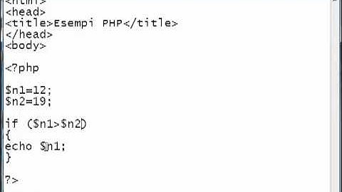 PHP pratico e facile, istruzione di controllo selettiva if