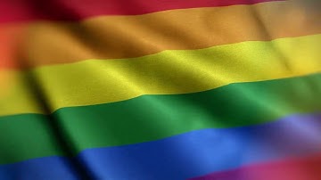 Pride flag waving effect Close up 1 hour loop