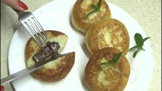 Сырники с шоколадной начинкой, как  сделать сырники с начинкой, быстро и вкусно