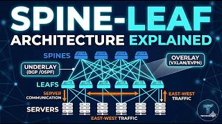Spine-Leaf Architecture Explained: Underlay, Overlay, and Data Center Design !
