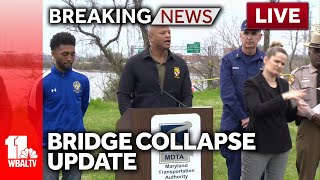 LIVE: Gov. Wes Moore and several Maryland officials provide an update on the Key Bridge Collapse…