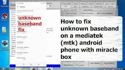 How To Fix Unknown BaseBand Any MTK Cpu With Cm2 | Dongle