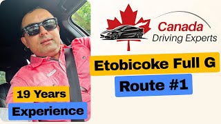 Etobicoke Full G Road Test Route #1 2025