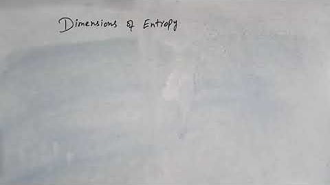 dimensions of entropy