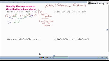Adding and Subtracting Polynomials (Standard Form)