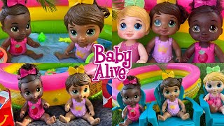 BABY ALIVE DOLLS Go Swimming And Eat McDonalds!