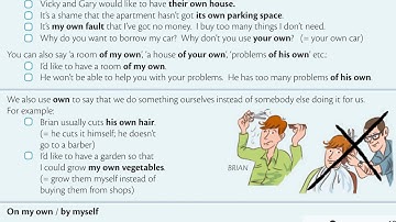 Unit 83  A friend of mine   My own house   On my own  by myself