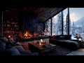 Cozy Snowy Night & Fireplace ❄️🔥 | Deep Sleep & Winter Relaxation