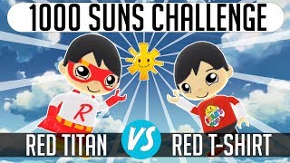 Tag with Ryan  Red Titan Vs Red TShirt Ryan | 1000 Suns Challenge | Kaven App Review