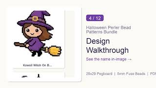 Halloween Perler Bead Patterns Bundle, 12 Designs | Full Walkthrough
