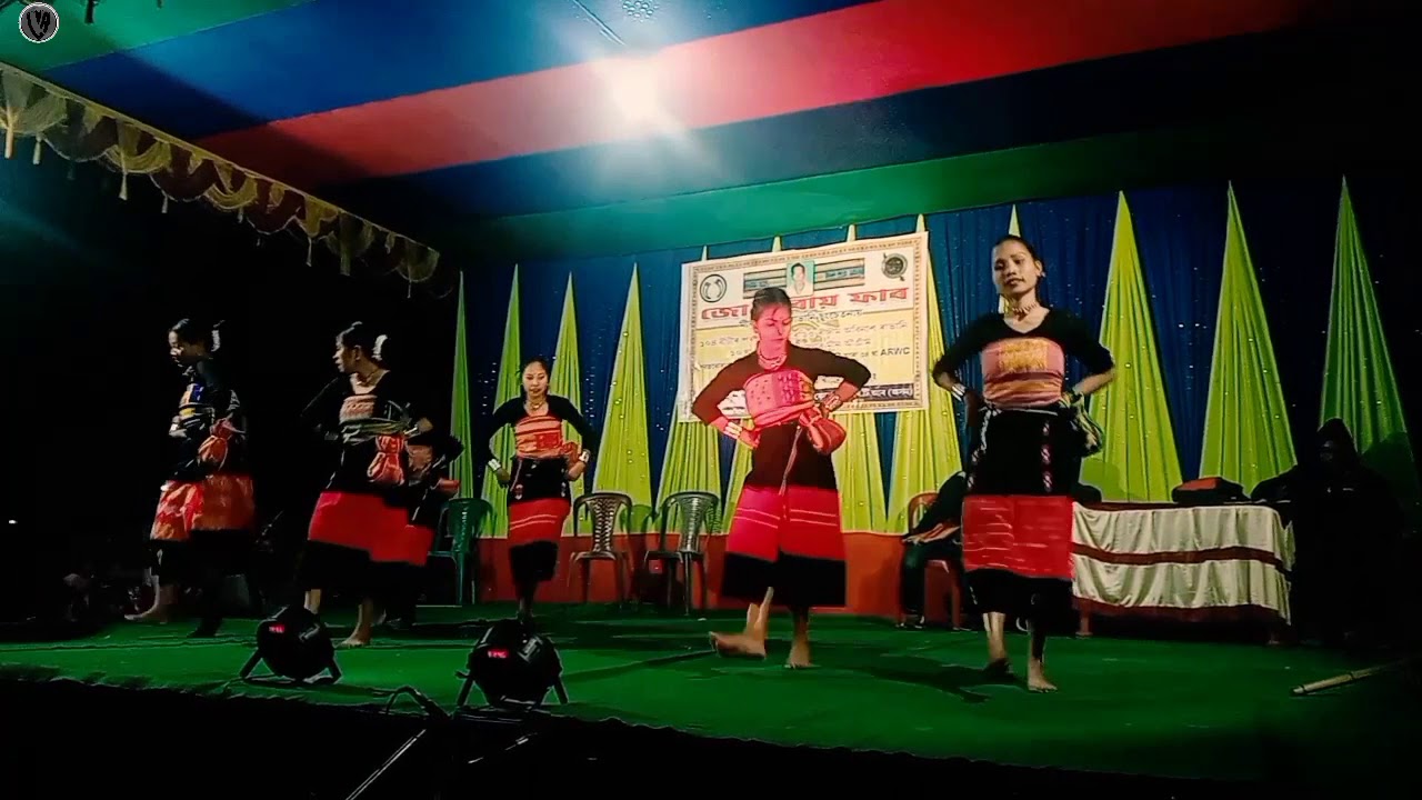 Ling lingiya Batote  Pati Rabha Mix Assamese  Function dance  Rabha Girls Group Dance 2021