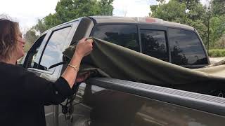 Qwiktarp Water-resistant Fitted Truck Bed Tarp Cover Installation screenshot 2