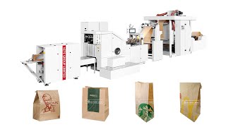 Automatic Paper Bag Making Machine With Printing - Inline 2 color or 4 color Flexo Printing