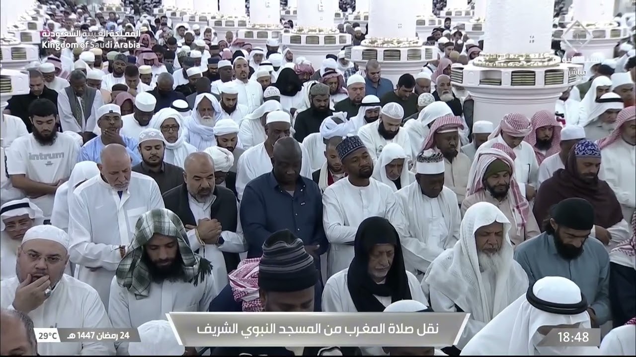 صلاة المغرب للشيخ علي الحذيفي 24 رمضان 1447هـ