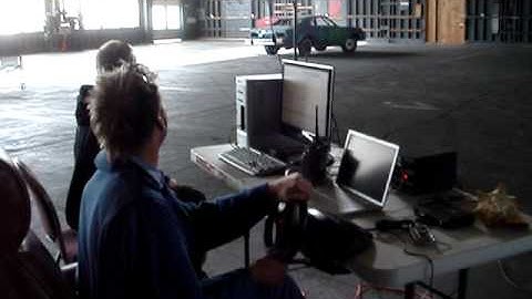 Prototype This: Real car controlled with Playstation driving controller testing #1