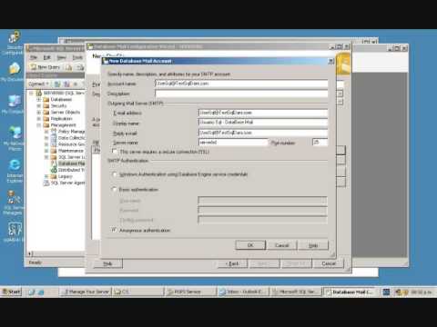 Configuracion MS SQL SERVER Y DATABASE MAIL