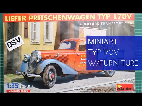 Video: MiniArt 38065 1/35 Liefer Pritschenwagen Typ 170V vůz na přepravu nábytku