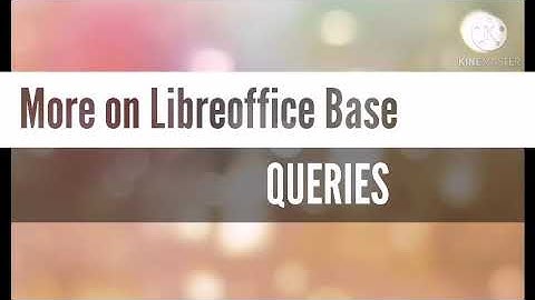 Queries - Libreoffice Base