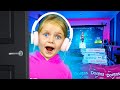 5 YEAR OLD Builds Secret FORTNITE Gaming Room!! (H1ghSky1s SISTER)