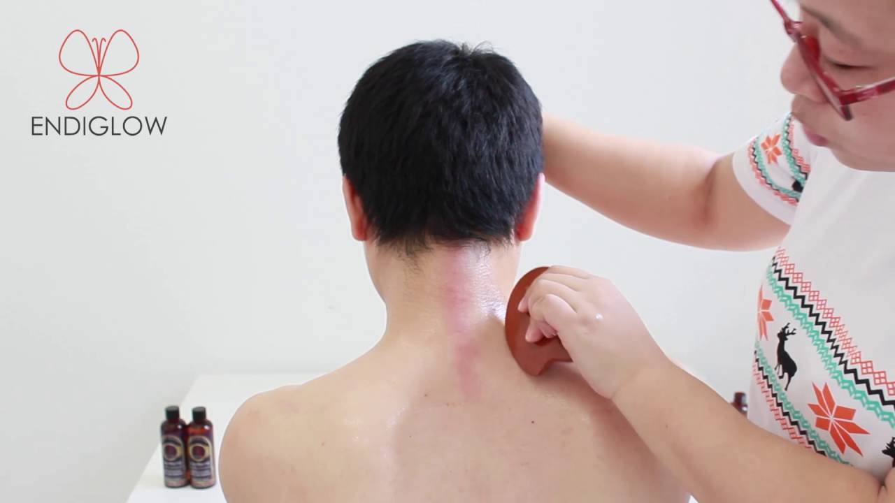 Gua Sha for reduce neck pain scraping neck YouTube