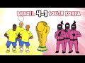 Brazil vs south korea 41 world cup 2022 cartoon goals highlights richarlison neymar paqueta