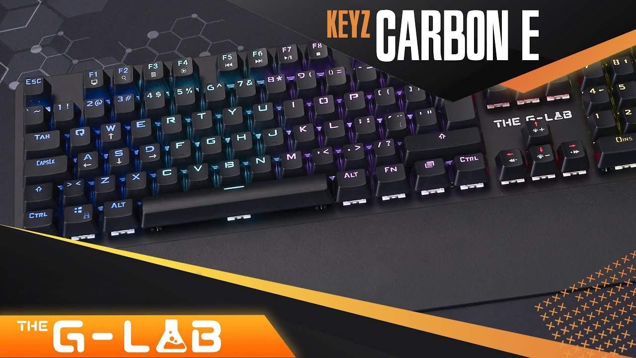 EN] THE G-LAB Keyz CARBON E - Mechanical RGB Keyboard with Blue Switches 