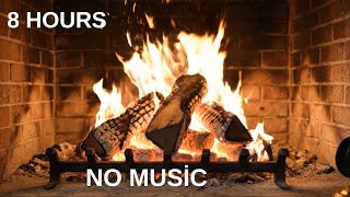 Cozy Fireplace Sounds 8 Hours 🔥 Crackling Fire for Sleep & Relaxation (No Music)